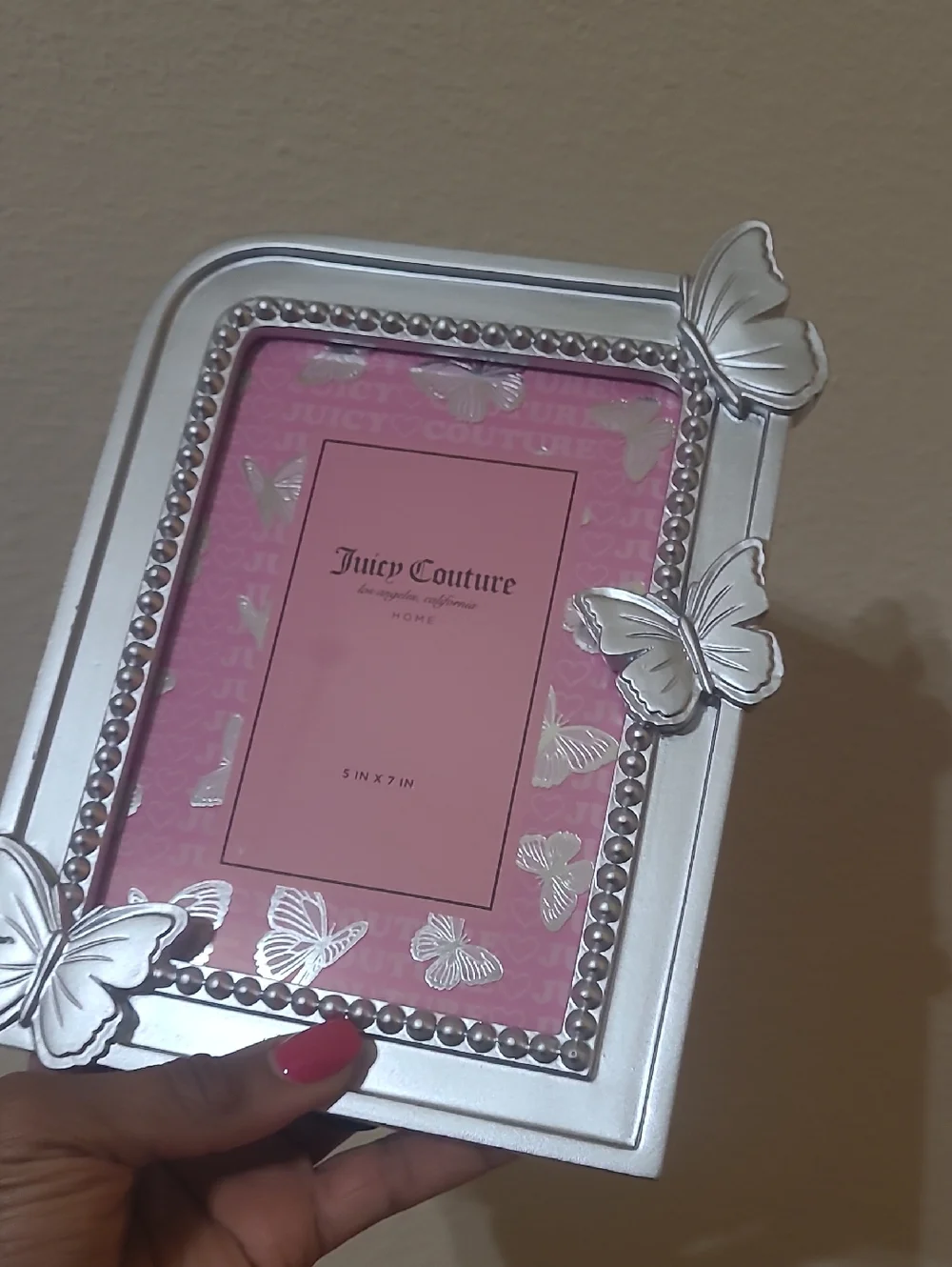 Juicy Couture Gold Tone Butterfly Photo Frame - 5x7